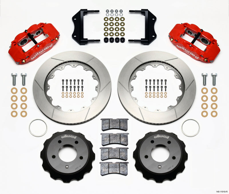 Wilwood Narrow Superlite 6R Front Hat Kit 14.00in Red 84-87 Corvette C4 140-11919-R 140-11919-R Photo - Primary