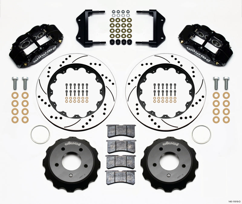 Wilwood Narrow Superlite 6R Front Hat Kit 14.00in Drilled 84-87 Corvette C4 140-11919-D 140-11919-D Photo - Primary