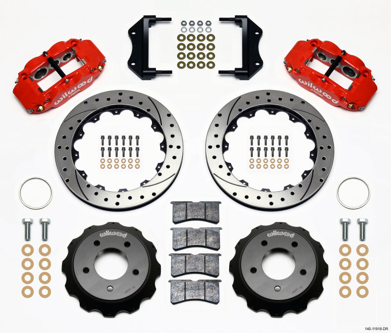 Wilwood Narrow Superlite 6R Front Hat Kit 12.88in Drilled Red 84-87 Corvette C4 140-11918-DR 140-11918-DR Photo - Primary