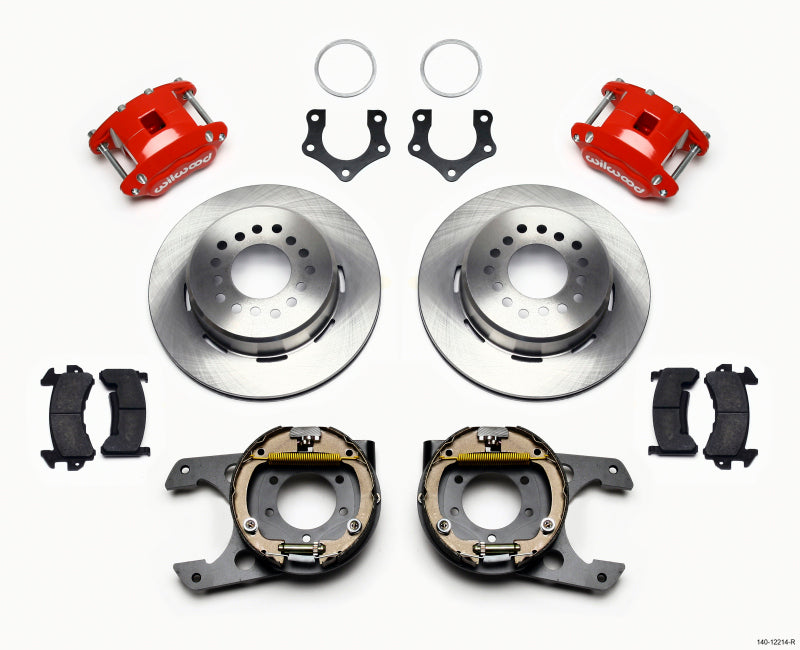 Wilwood D154 P/S Park Brake Kit Red Mopar/Dana 2.36in Off w/Snap Ring Brng 140-12214-R 140-12214-R Photo - Primary