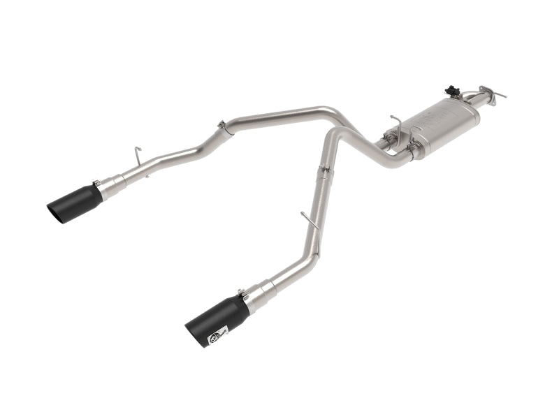 aFe Gemini XV 3in 304 SS Cat-Back Exhaust 19-21 Ram 1500 V8 5.7L Hemi w/ Black Tips 49-32081-B 49-32081-B Photo - Primary
