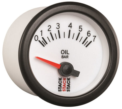 Autometer Stack 52mm 0-7 Bar M10 Male Electric Oil Pressure Gauge - White ST3251 ST3251 User 5