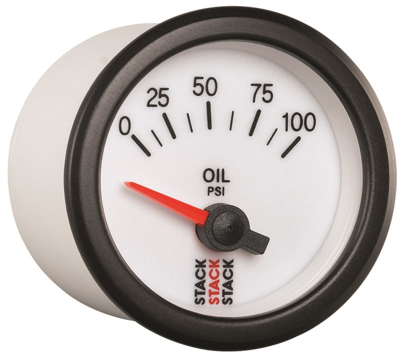 Autometer Stack 52mm 0-100 PSI 1/8in NPTF Electric Oil Pressure Gauge - White ST3252 ST3252 User 5