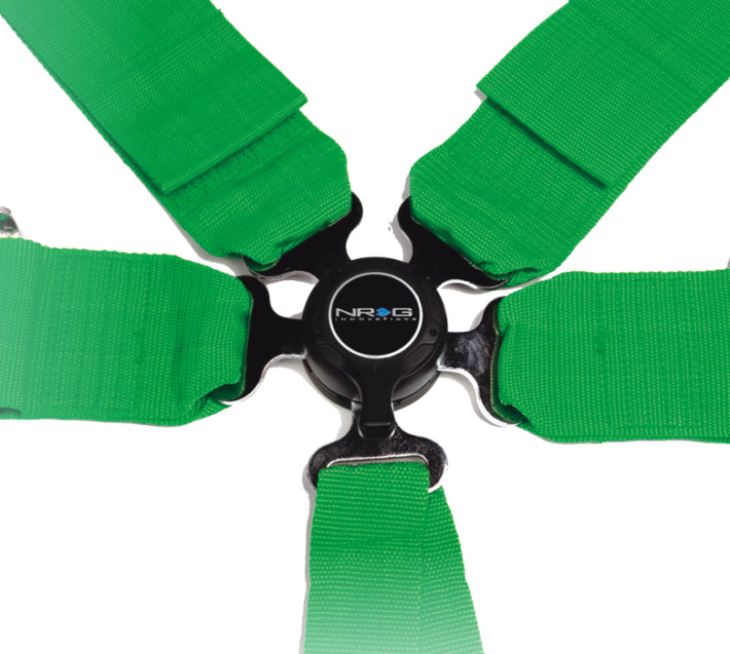 NRG 6PT 3in. Seat Belt Harness / Cam Lock - Green SBH-6PCGN SBH-6PCGN Photo - Primary