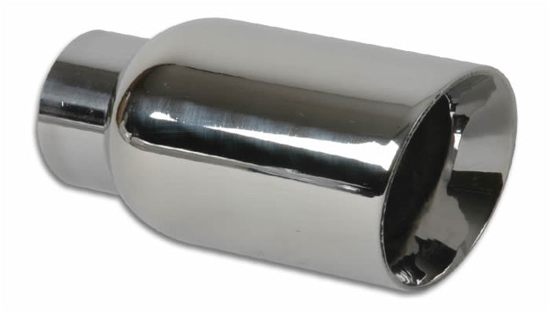 Vibrant 4" Round Stainless Steel Tip (Double Wall, Angle Cut) 1207 Photo - Primary