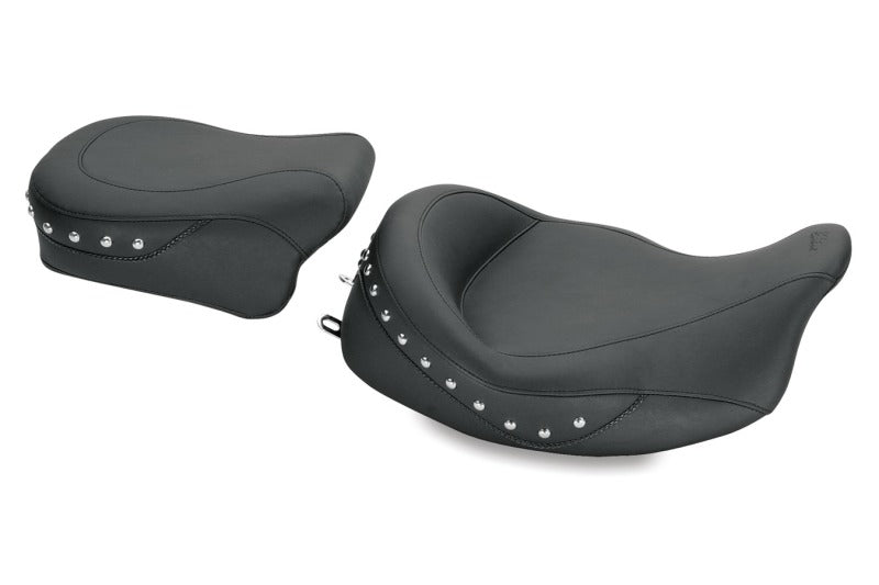 Mustang Motorcycle Mustang 08-21 Harley Electra Glide,Rd Glide,Rd King,Str Glide Std Touring Solo Seat w/Studs - Black 75452 75452 Photo - Primary