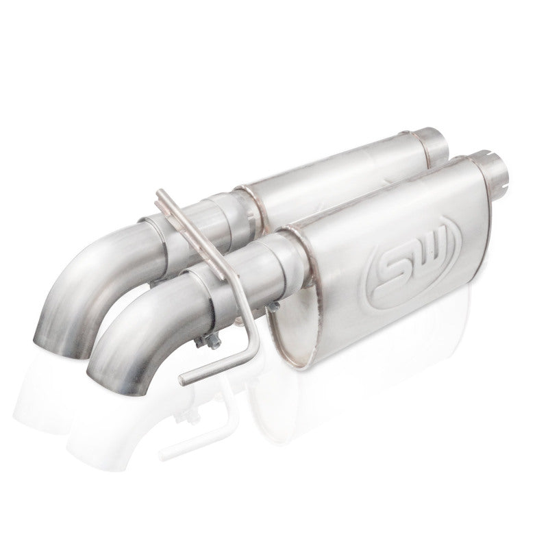 Stainless Works 2010-14 Ford Raptor 3in Exhaust Chambered Mufflers Dump Exit FTR13CBDP FTR13CBDP Photo - Primary