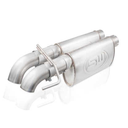 Stainless Works 2010-14 Ford Raptor 3in Exhaust Chambered Mufflers Dump Exit FTR13CBDP FTR13CBDP Photo - Primary
