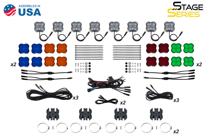Diode Dynamics Stage Series SXS Rock Light Installer Kit - RGBW M8 w/Controller (8-pack) DD7753C DD7753C User 4