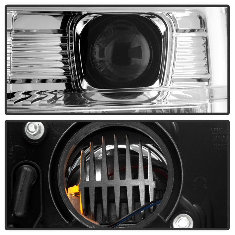 Spyder Ford F-250/350/450 08-10 V2 High-Power LED Headlights-Switch Back-Chrome PRO-YD-FS08PL-SBLB-C 5087744 5087744 Photo - Unmounted