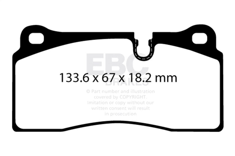 EBC 2018+ BMW M2 Competition 3.0TT Redstuff Rear Brake Pads DP32425C DP32425C Photo - Primary