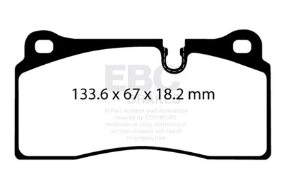 EBC 2018+ BMW M2 Competition 3.0TT Redstuff Rear Brake Pads DP32425C DP32425C Photo - Primary
