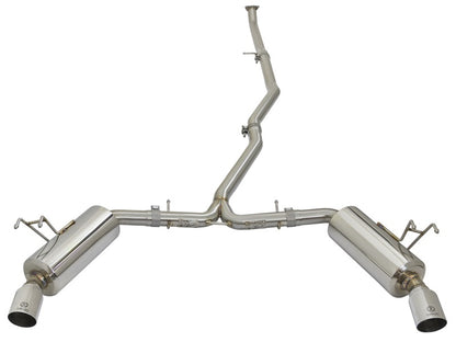 aFe Takeda 2-1/4 to 2-1/2in 304 Stainless Steel Cat-Back Exhaust w/Polishe 49-36615-P Photo - Unmounted