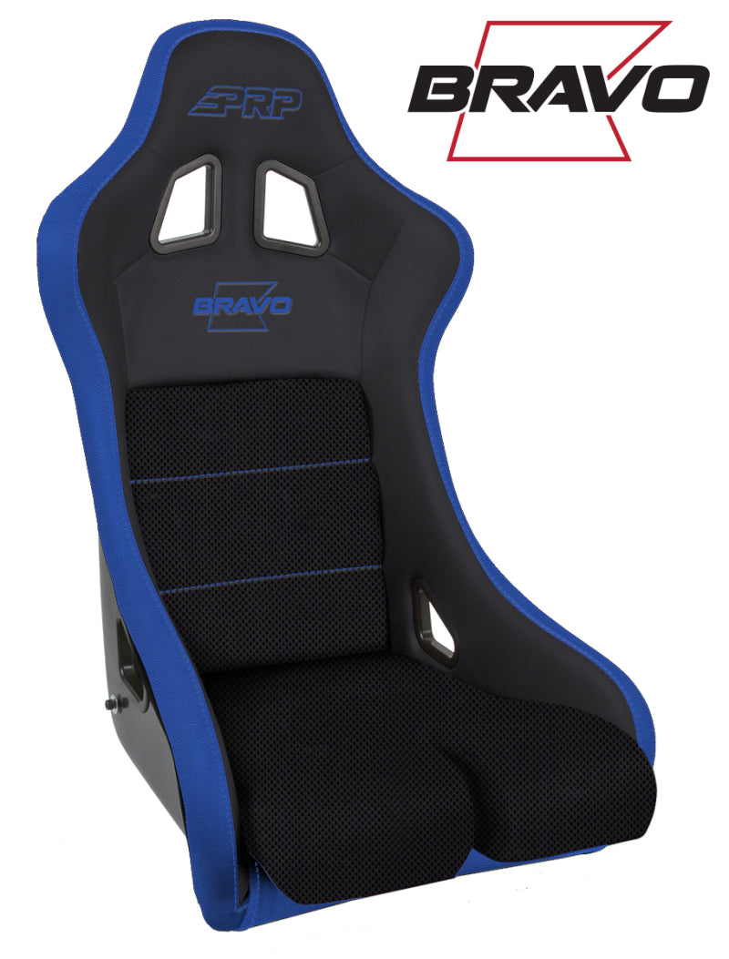 PRP Seats PRP Bravo Composite Seat- Black/Blue (PRP Blue Outline/Bravo Blue- Blue Stitching) A4502-V A4502-V Photo - Primary