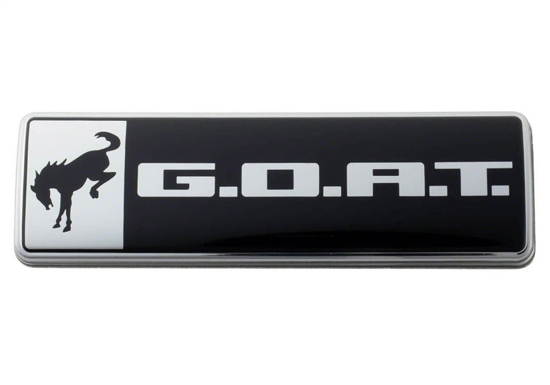 Ford Racing Bronco/Bronco Sport G.O.A.T. Badge - Black/Chrome M-1447-GOAT M-1447-GOAT Photo - Unmounted