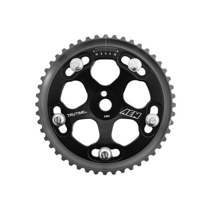 AEM Electronics Tru-Time Cam Gear Black 5-Bolt Mitsubishi 4G63 23-831BK Photo - Primary