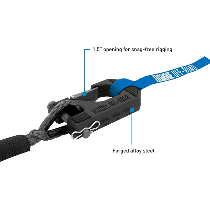 Borne Off-Road Winch Hook - 3/8in Rope - Hand Strap - Grey BNWN-SR-38-85KGR BNWN-SR-38-85KGR Photo - Primary