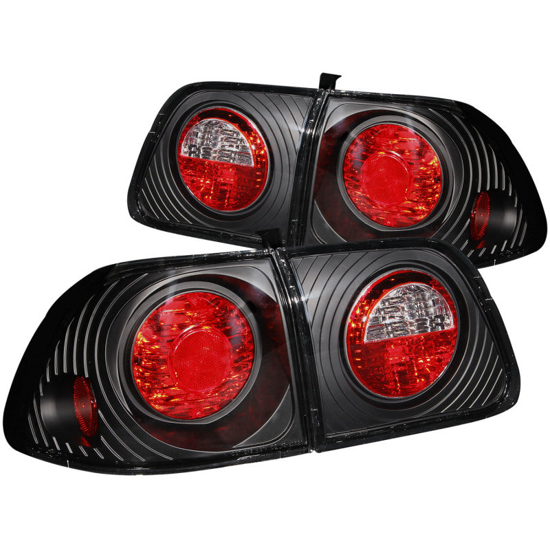 Anzo 1999-2000 Honda Civic Tail lights Black 221068 Photo - Primary