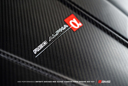 AMS Performance Infiniti 17+ Q60 / 16+ Q50 3.0TT Alpha Matte Carbon Engine Cover ALP.28.06.0001-1 ALP.28.06.0001-1 Photo - Primary