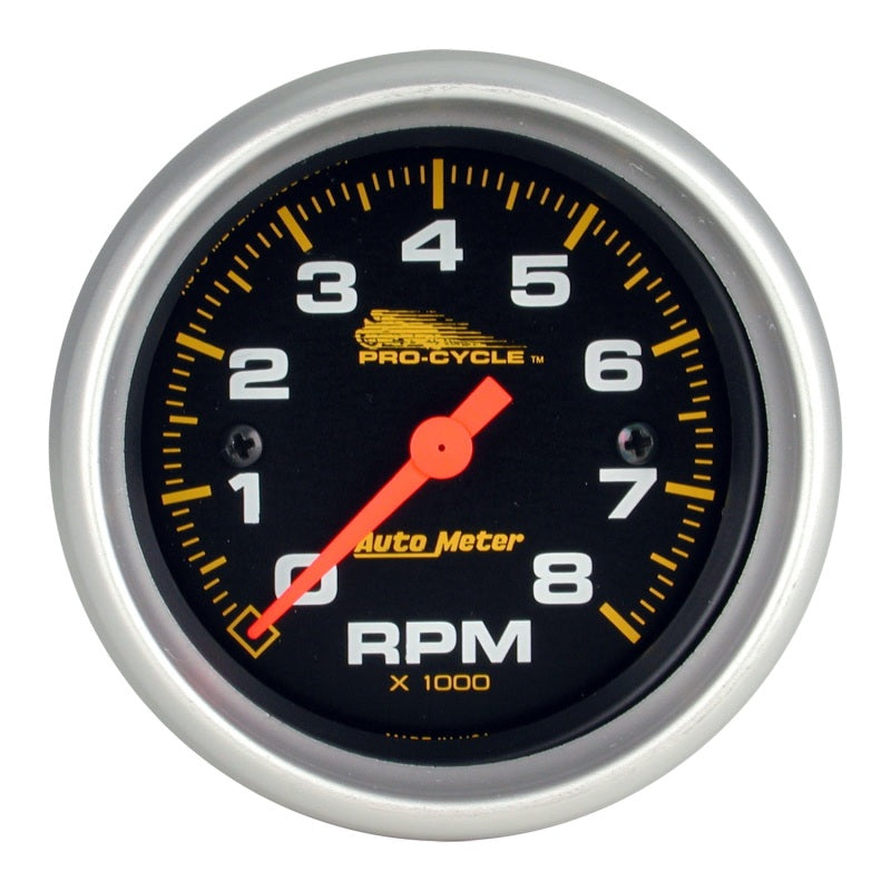 Autometer Pro-Cycle Gauge Tach 2 5/8in 8K Rpm 2&4 Cylinder Black 19324 19324 Photo - Primary