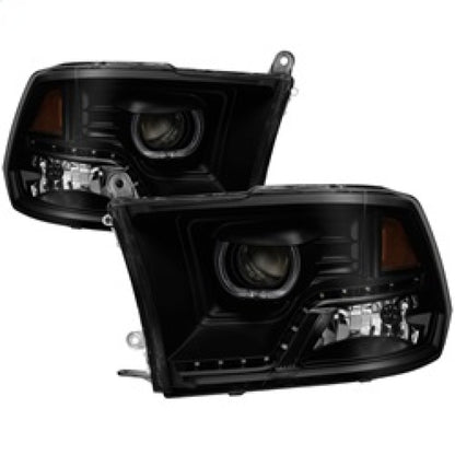SPYDER xTune Dodge Ram 2009-2014 Halo LED Projector Headlights - Black Smoke PRO-JH-DR09-CFB-BSM 9036736 9036736 Photo - Primary