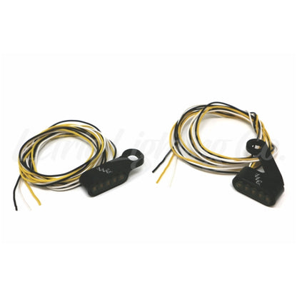 Letric Lighting Black Mini Mirror Mounted Front LED Turn Signals - Black LLC-MMM-B LLC-MMM-B Photo - Primary