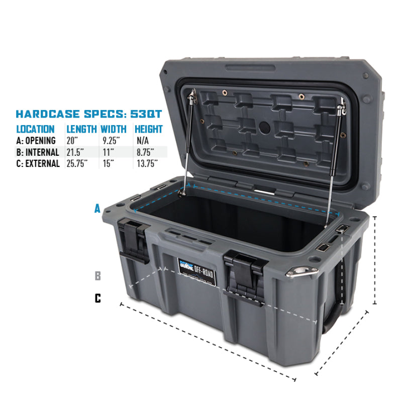 Borne Off-Road Hard Case 53QT Black BNHC-053BK BNHC-053BK Photo - Primary