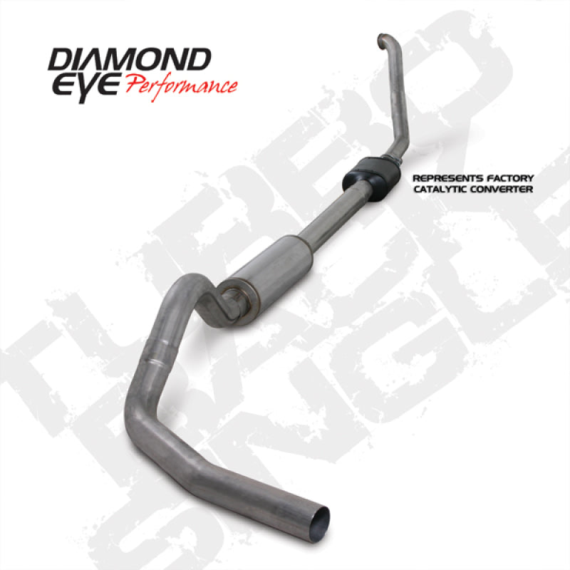 Diamond Eye Performance Diamond Eye KIT 4in TB SGL SS: 94-97 FORD 7.3L F250/F350 PWRSTROKE NFS W/ CARB EQUIV STDS K4306S K4306S Photo - Primary
