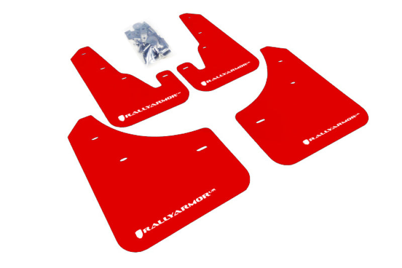 Rally Armor 04-09 Mazda3/Speed3 RED UR Mud flap White Logo MF9-UR-RD/WH Photo - Primary