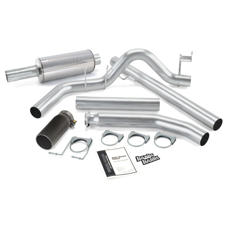Banks Power 98-02 Dodge 5.9L Std Cab Monster Exhaust System - SS Single Exhaust w/ Black Tip 48635-B 48635-B Photo - Primary