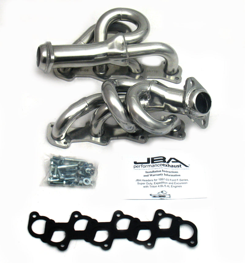JBA 97-03 Ford F-150 4.6L 2V 1-1/2in Primary Silver Ctd Cat4Ward Header 1677SJS 1677SJS Photo - Primary