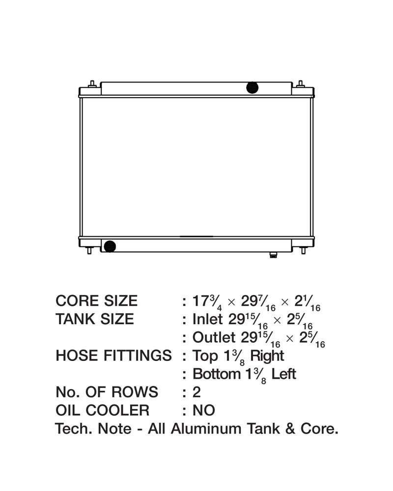 CSF 08-18 Nissan GT-R Radiator 7041 7041 Technical Drawing