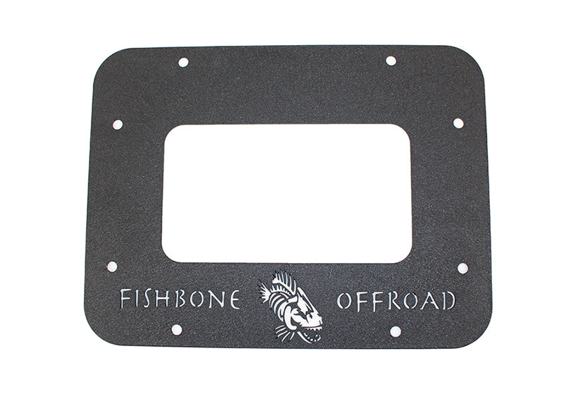 Fishbone Offroad 07-18 Jeep Wrangler JK Aluminum Tailgate Plate - Black Textured Powercoat FB31042