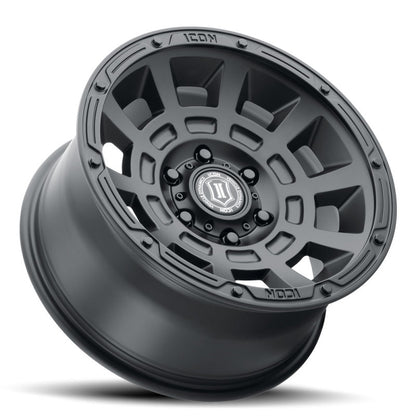 ICON Thrust 17x8.5 6x120 0mm Offset 4.75in BS Satin Black Wheel 2817859447SB 2817859447SB Photo - Unmounted