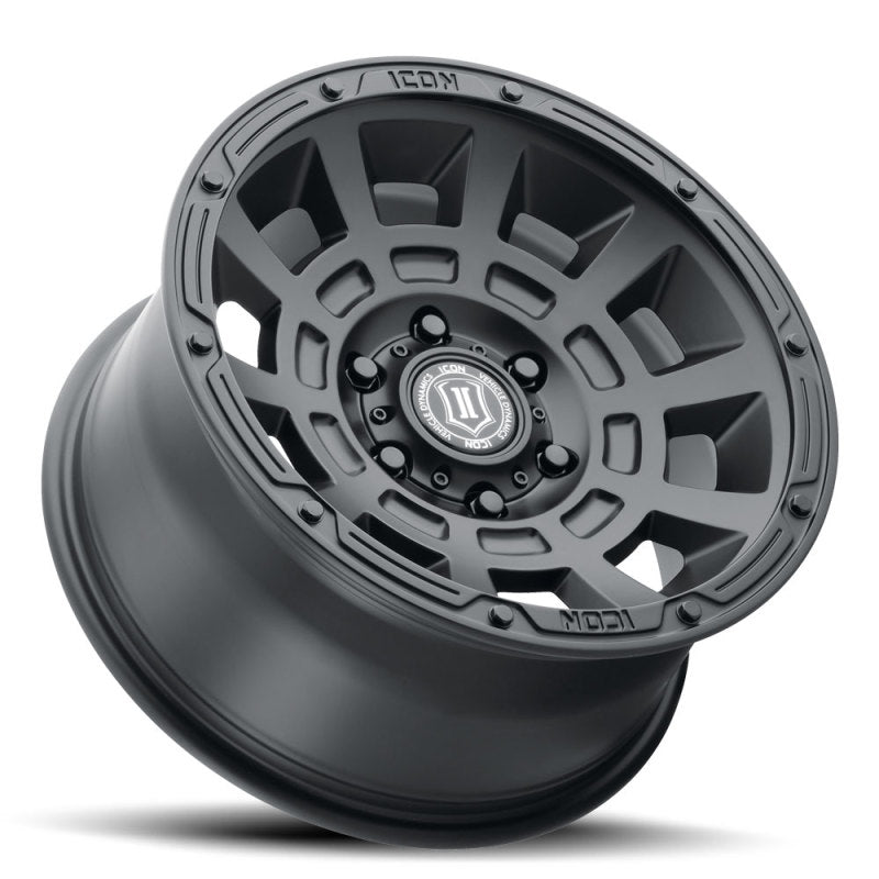 ICON Thrust 17x8.5 6x5.5 0mm Offset 4.75in BS Satin Black Wheel 2817858347SB 2817858347SB Photo - Unmounted