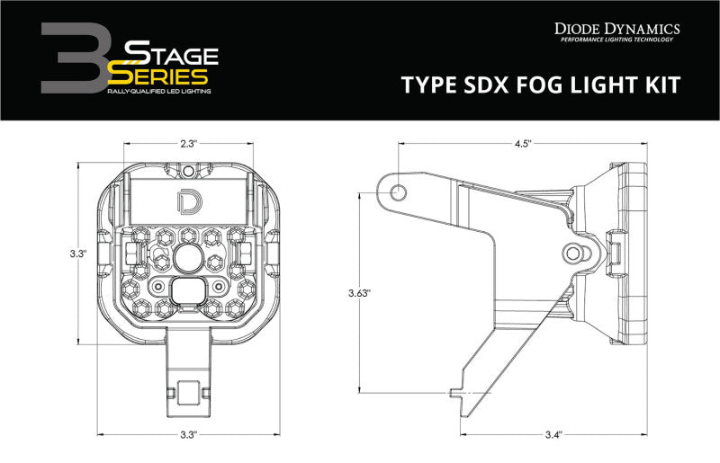 Diode Dynamics SS3 Max Type SDX Kit ABL - White SAE Fog DD7107 DD7107 User 8