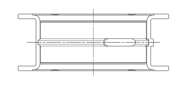 ACL Ford 4 2300cc OHV Twin Cam (Dual Spark Plug) Std Extra Clearance Performance Main Bearing Set 5M1743HX-STD 5M1743HX-STD Technical Drawing