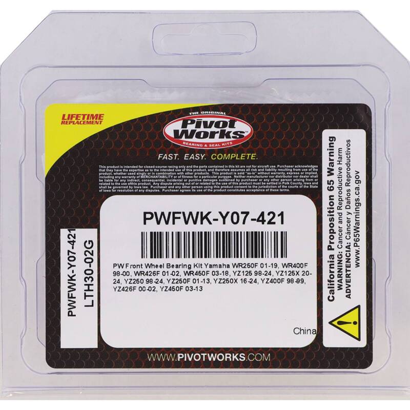 Pivot Works 98-23 Yamaha YZ125 PW Front Wheel Bearing Kit PWFWK-Y07-421 PWFWK-Y07-421 Photo - Primary