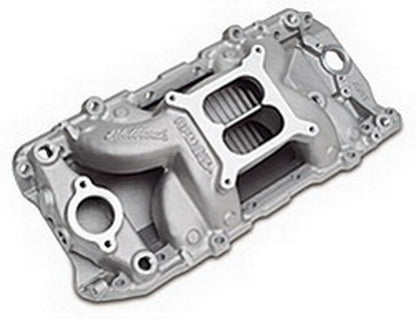 Edelbrock Polished B/B Chevy O-port RPM Air-Gap Manifold 75611 Photo - Primary
