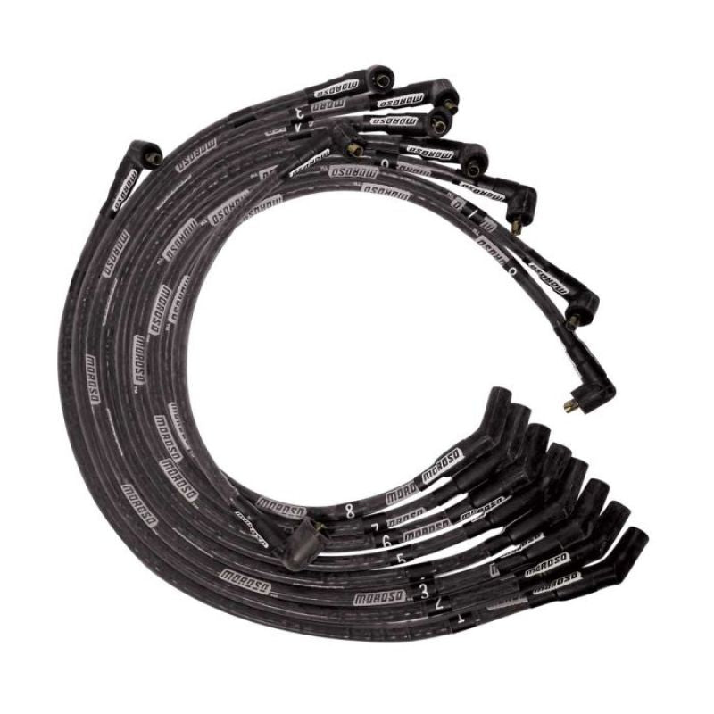 Moroso BB Ford 351C/390/429/460 Sleeved Non-HEI 135 Boots Ultra Spark Plug Wire Set - Black 51575 51575 User 1