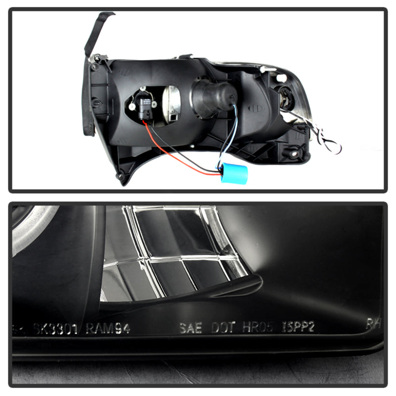 Spyder Dodge Ram 1500 94-01 Sport Projector Headlights LED Halo LED Blk Smke PRO-YD-DR94-HL-AM-BSM 5078414 5078414 User 1