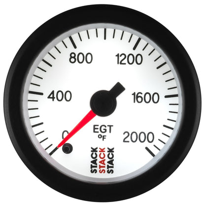Autometer Stack 52mm 0-2000 Deg F Pro Stepper Motor Exhaust Gas Temp Gauge - White ST3364 ST3364 User 4