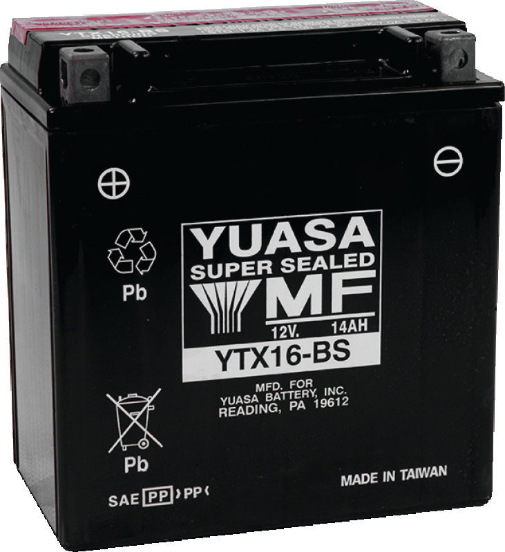 Yuasa Battery Yuasa Ytx16-Bs Yuasa Battery YUAM32X6S YUAM32X6S Photo - Primary