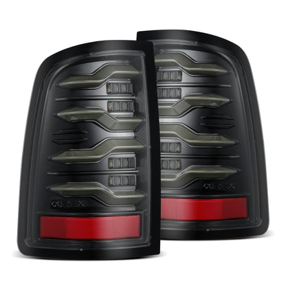 AlphaRex 09-18 Dodge Ram Luxx-Series LED Tail Lights Alpha-Black w/ Activation Light & Seq. Signal 640003 640003 Photo - Primary