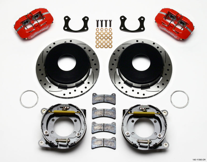 Wilwood Dynapro Low-Profile 11.00in P-Brake Kit Drill-Red New Big Ford 2.50in Offset 140-11390-DR 140-11390-DR Photo - Primary