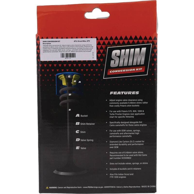 Hot Cams 19-20 FTR 1200 Rally LE/2019 FTR 1200 S Shim Conversion Kit HC00134 HC00134 Photo - Primary