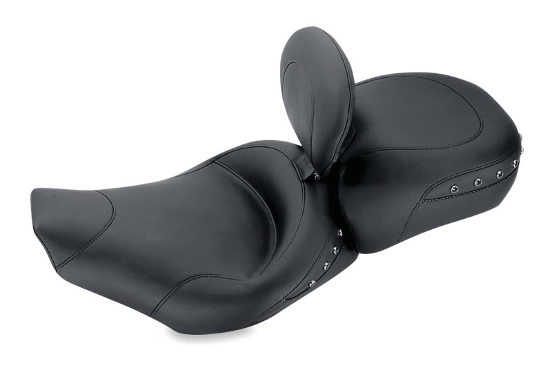 Mustang Motorcycle Mustang 97-07 Harley Rd King,06-07 Str Glide,00-05 Eagle Solo Seat w /DBR Black Pearls - Black 79102 79102 Photo - Primary