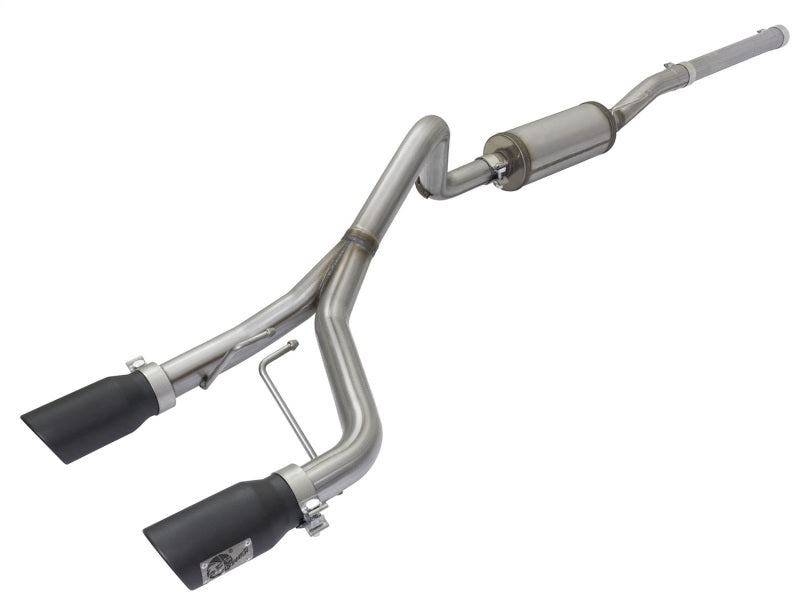 aFe Rebel Series 2-1/2in Stainless Steel Cat-Back Exhaust System w/Black T 49-48056-B Photo - Primary
