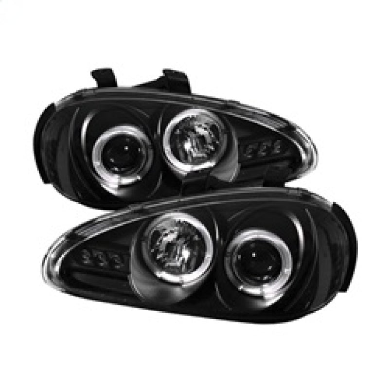 Spyder Mazda MX3 92-96 Projector Headlights LED Halo LED Black High H1 Low H1 PRO-YD-MMX392-HL-BK 5011503 5011503 Photo - Primary