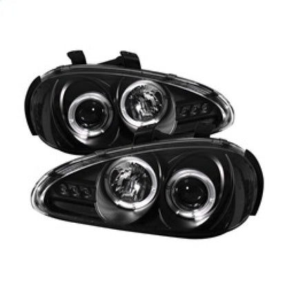 Spyder Mazda MX3 92-96 Projector Headlights LED Halo LED Black High H1 Low H1 PRO-YD-MMX392-HL-BK 5011503 5011503 Photo - Primary
